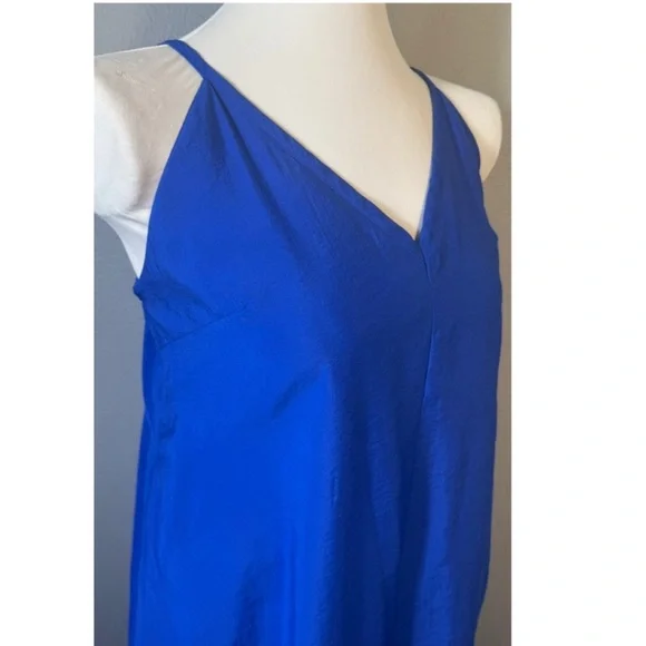 COS V Neck Wide Leg Jumpsuit Womens Size Large Blue - Picture 9 of 11